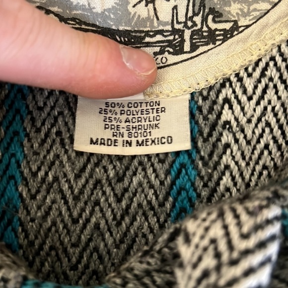 Original Senor Lopez gray/black/blue Baja Beach hoodie size small - Picture 8 of 10